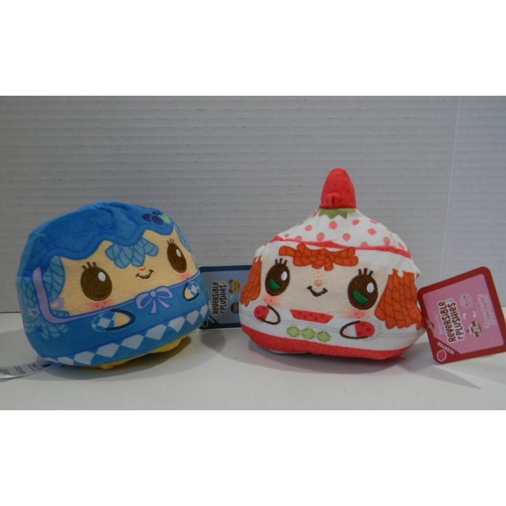 Strawberry Shortcake Blueberry Muffin Reversible Teeturtle Plushies Set of 2 NWT